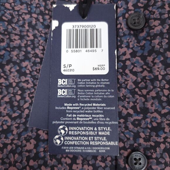 NWT Dockers Smart 360 Flex Slim Fit Long Sleeve Button Down Shirt Mens Small - Picture 2 of 12